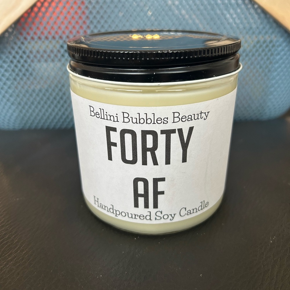 40th Birthday Bellini Bubbles Soy Candle
